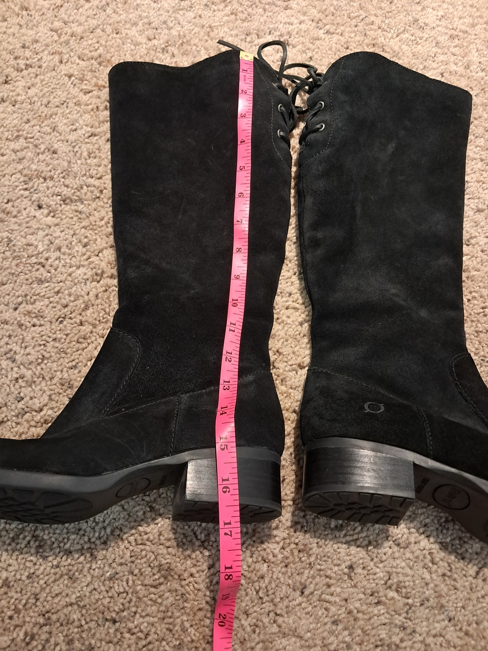 Born Black Over-the-Knee Suede Boots - Picture 7 of 12